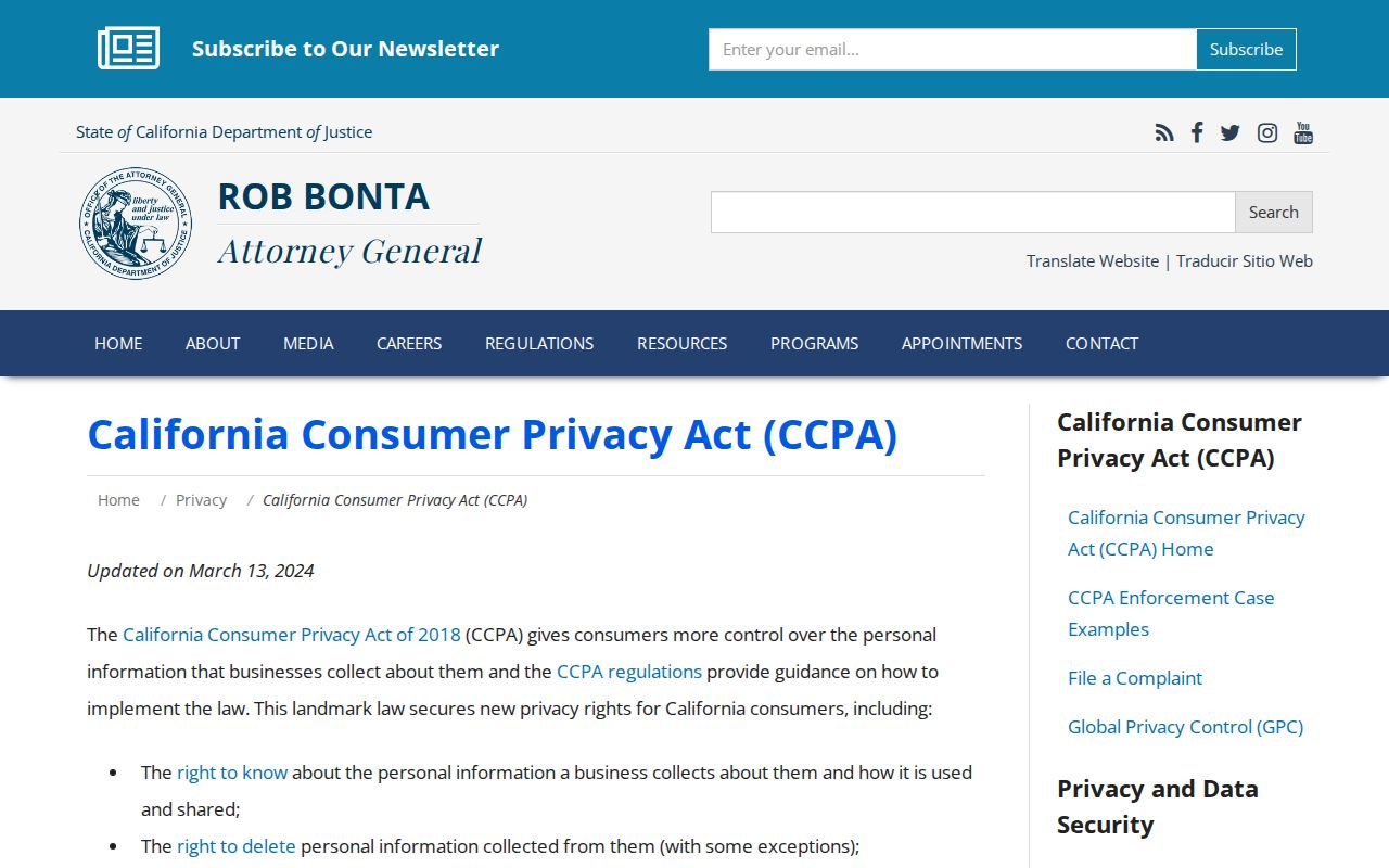 Walnut ZIP code directory view of California privacy rights and data limits